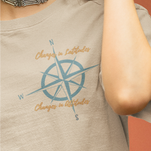 Load image into Gallery viewer, Changes in Latitudes, Changes in Attitudes Buffett Unisex organic cotton t-shirt front zoom