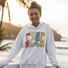 Load image into Gallery viewer, Customizable Beach Name Hoodie Palm Tree Design