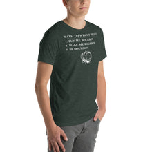 Load image into Gallery viewer, Ways to Win My Heart Bourbon Short-Sleeve Unisex T-Shirt - Where I Beach