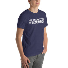 Load image into Gallery viewer, My Blood Type is Bourbon Short-Sleeve Unisex T-Shirt - Where I Beach