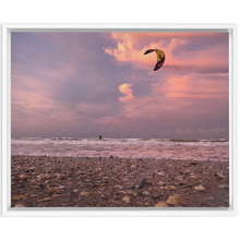 Load image into Gallery viewer, Wind Surfer at Sunset Framed Canvas Wrap - Where I Beach
