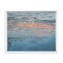 Load image into Gallery viewer, Sunrise Ocean Water Splash Framed Canvas Wrap - Where I Beach
