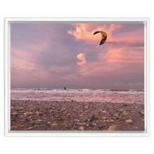 Load image into Gallery viewer, Wind Surfer at Sunset Framed Canvas Wrap - Where I Beach
