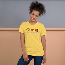 Load image into Gallery viewer, Peace Love Buffett T‑Shirt – Coastal Parrot Tee
