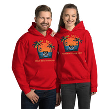 Load image into Gallery viewer, Cusomizable Beach Name Hoodie Sunset Chasers Jeep Where I Beach

