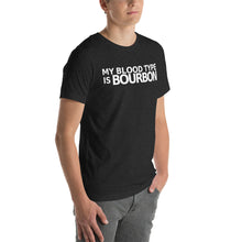 Load image into Gallery viewer, My Blood Type is Bourbon Short-Sleeve Unisex T-Shirt - Where I Beach
