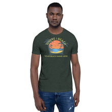 Load image into Gallery viewer, Custom Beach Tee Hammock Sunset Where I Beach T-Shirt
